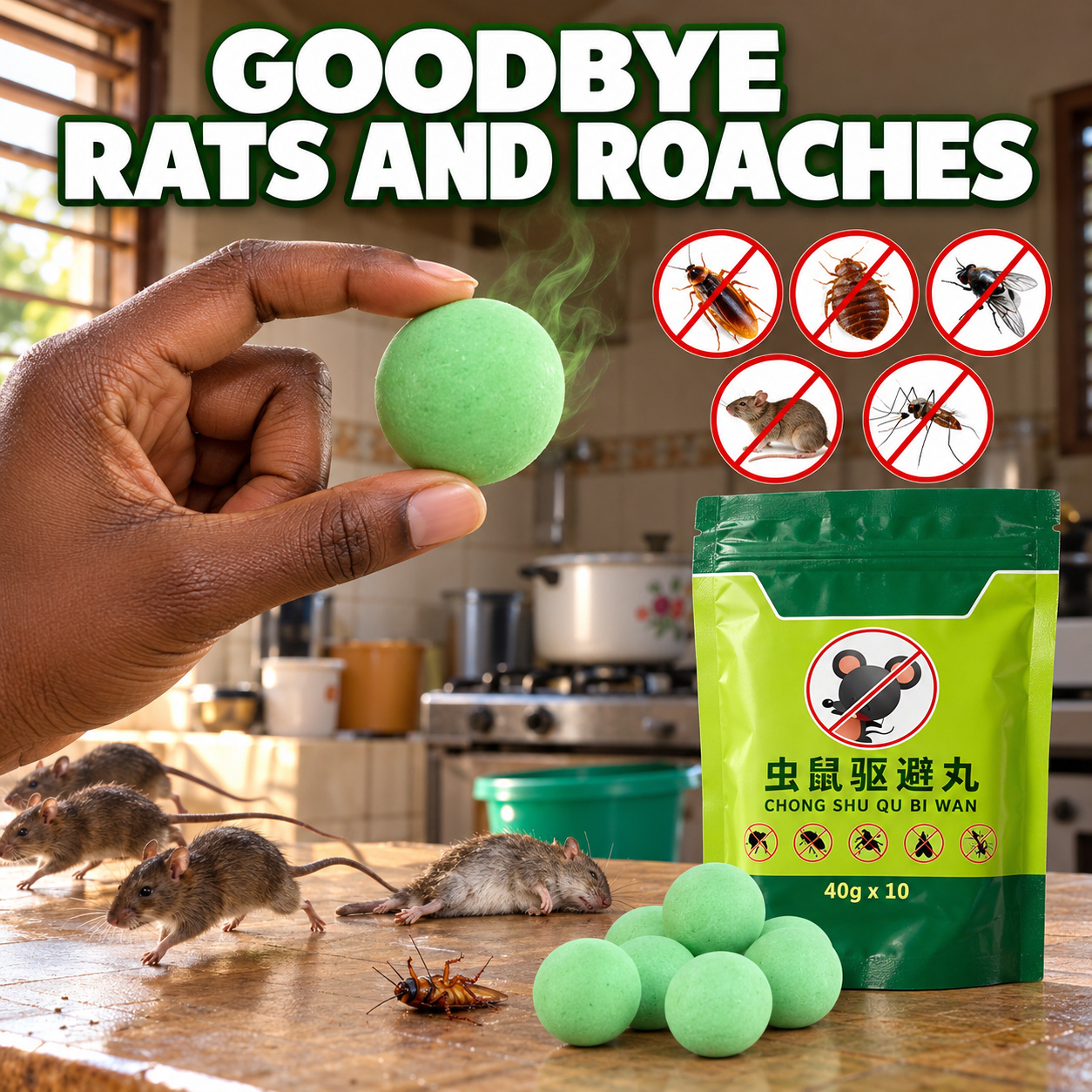 Rodent and Insect Repellant Sphere pack with balls